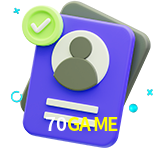 Tornar-se um membro do 70GAME é muito simples